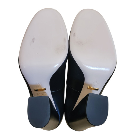 Gucci Willow Pearl GG Logo Black Leather High Heels Pumps 8.5 38.5 432065 - Picture 5 of 15